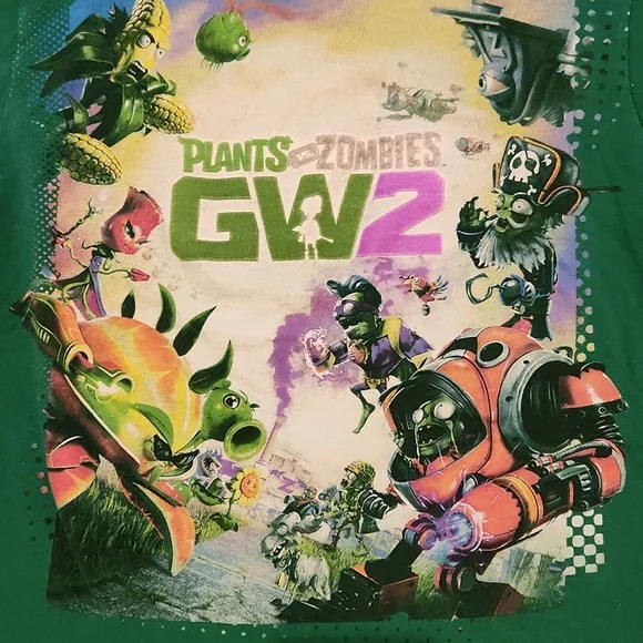Plants vs. Zombies Garden Warfare 2 Green Tee for Boy Size M (8) - Picture 2 of 4